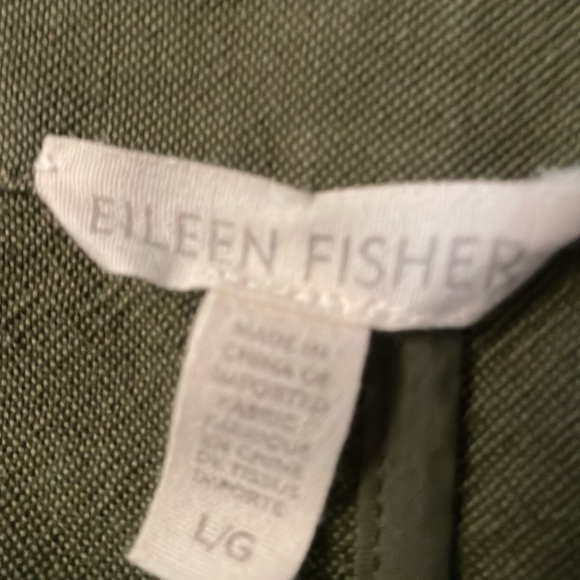 Green Eileen Fisher light Cotten coat - Picture 2 of 4